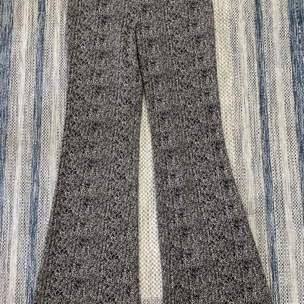 Chic Black and White Tweed Pants